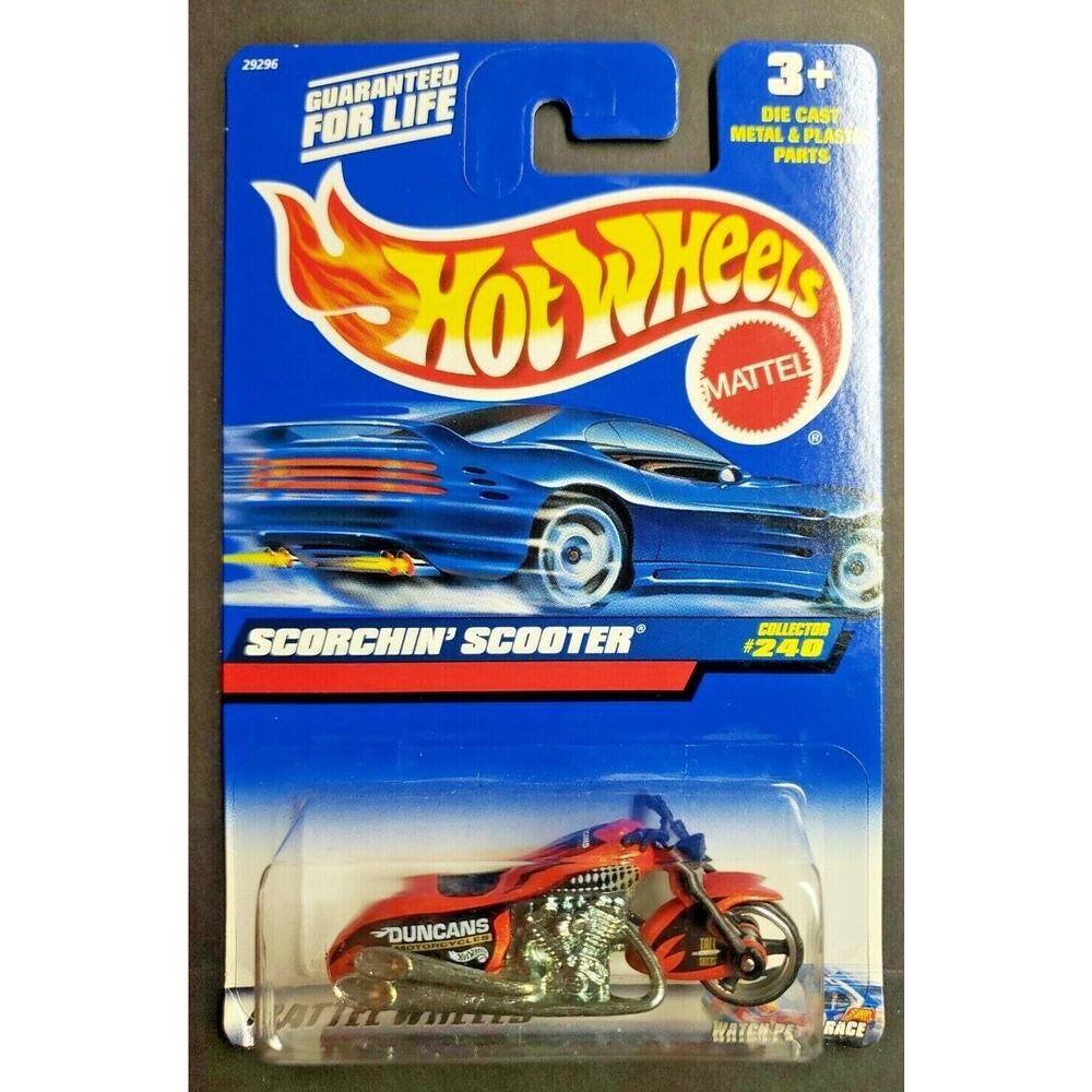 2000 Hot Wheels #240 Scorchin'‎ Scooter Duncans Orange w/MC3 Spoke HW9